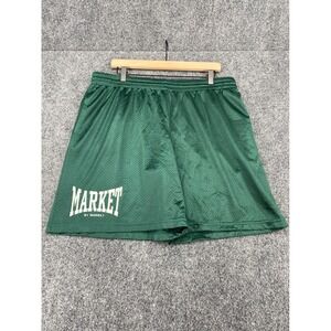 Market By Market Mesh Basketball Shorts Mens XL Green Athletic Streetwear 2385